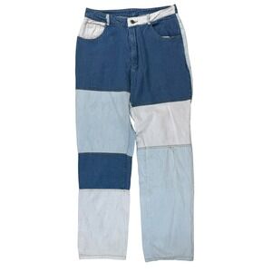 Unbranded Size M Patchwork Jeans High Waisted Colorblock Paneled Denim
